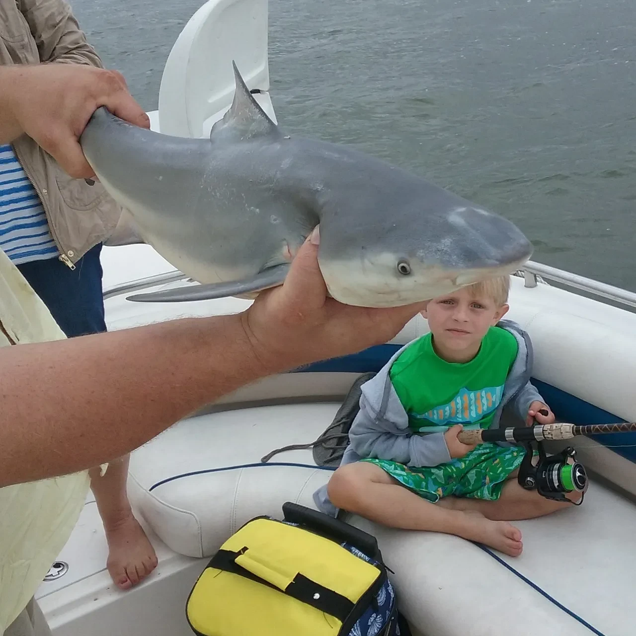 Family fishing charter on Florida intracoastal waterway